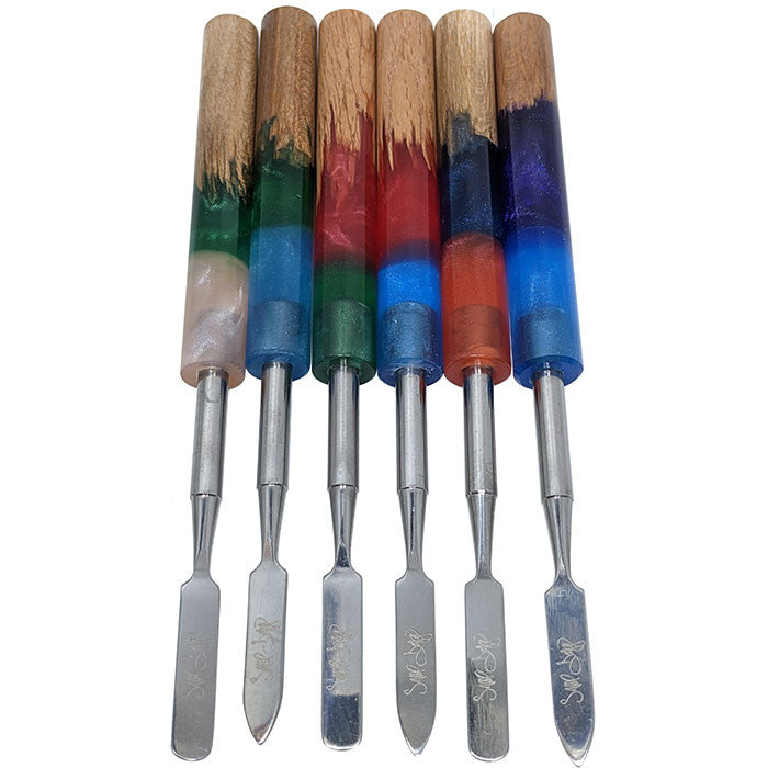 Dogg lbs - Resin Wood Handle Stainless Steel Dabber - Single - SWED Dogg lbs - Resin Wood Handle Stainless Steel Dabber - Single - SWED